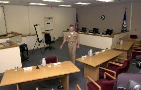 Reporters shown U.S. Navy hearing room in Hawaii